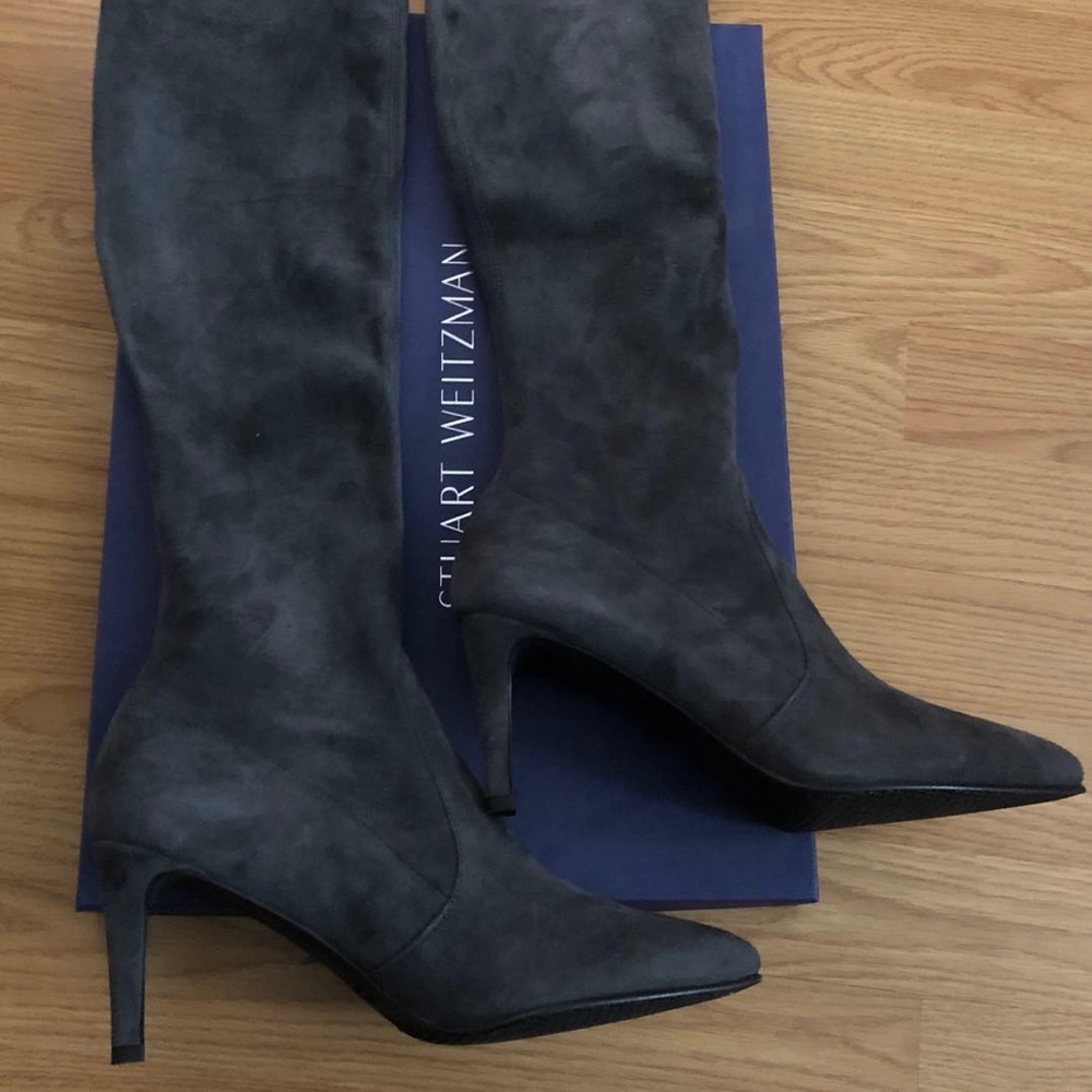 Stuart Weitzman Coolboot in Slate Grey Sz 8.5